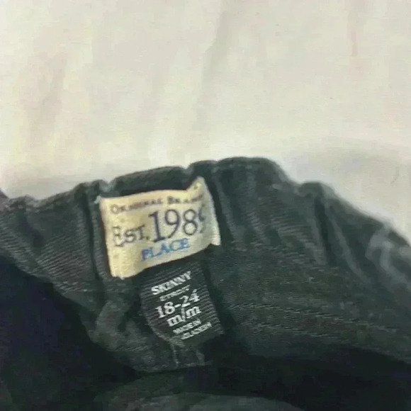 The Children's Place - black denim toddler jeans. Size 18-24 months - Picture 2 of 5